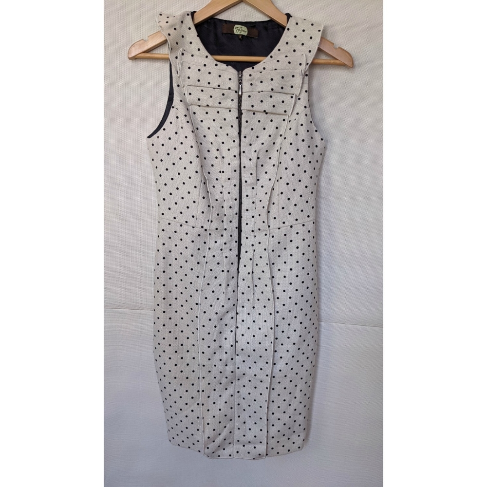 Anthropologie Eva Franco Ivory Polka Dot  dress